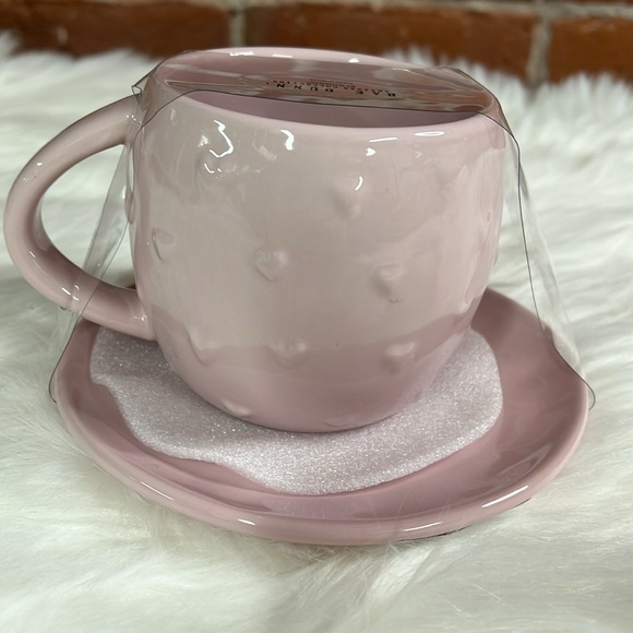 RAE DUNN | Pink Heart Teacup with Saucer - Picture 4 of 5